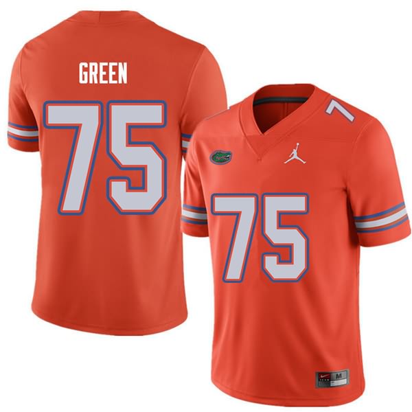 Men's NCAA Florida Gators Chaz Green #75 Stitched Authentic Jordan Brand Orange College Football Jersey HFD8565GA